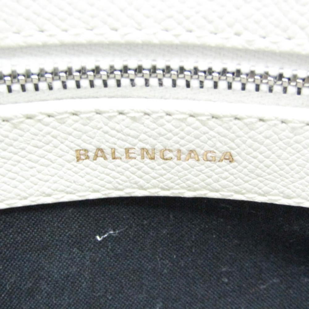 White Leather Balenciaga Ville
