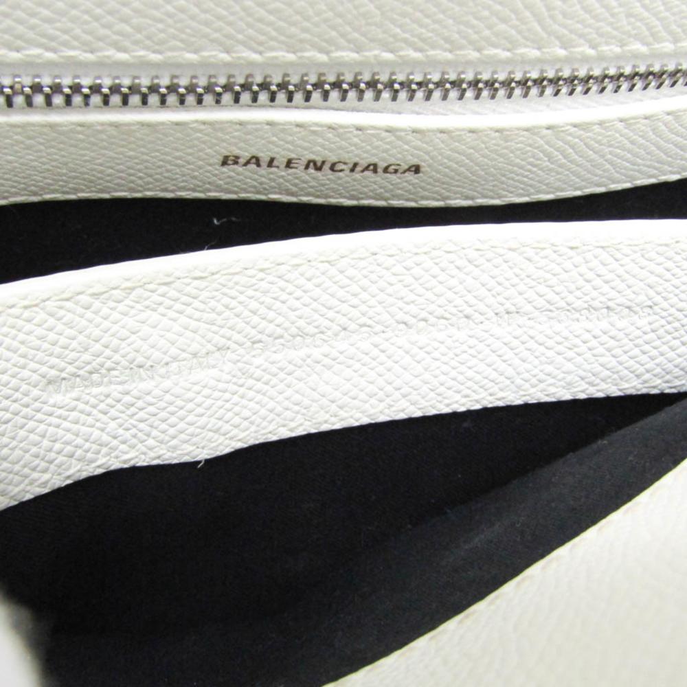 White Leather Balenciaga Ville