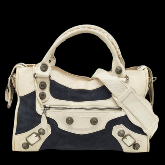 White Leather Balenciaga City