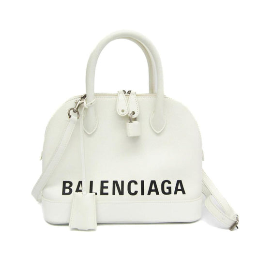 White Leather Balenciaga Ville