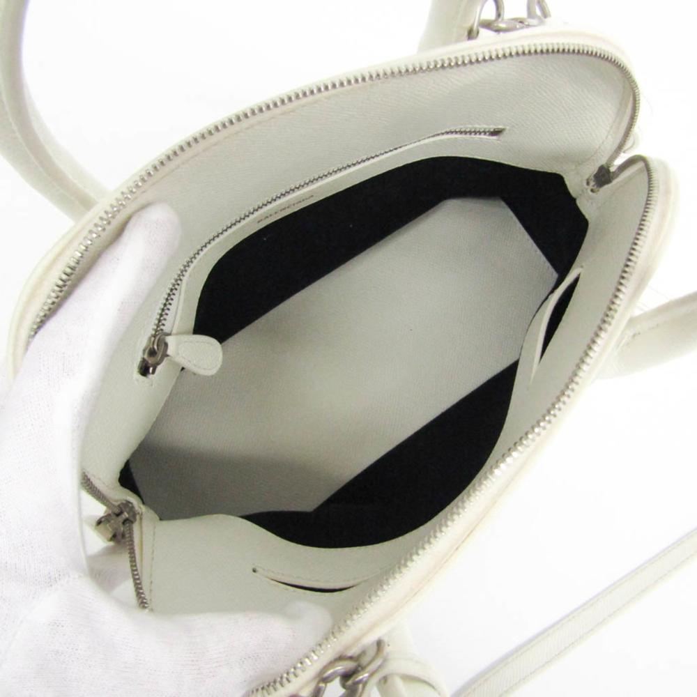 White Leather Balenciaga Ville
