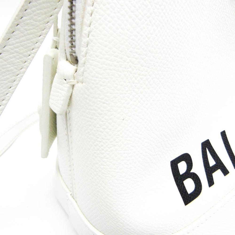 White Leather Balenciaga Ville