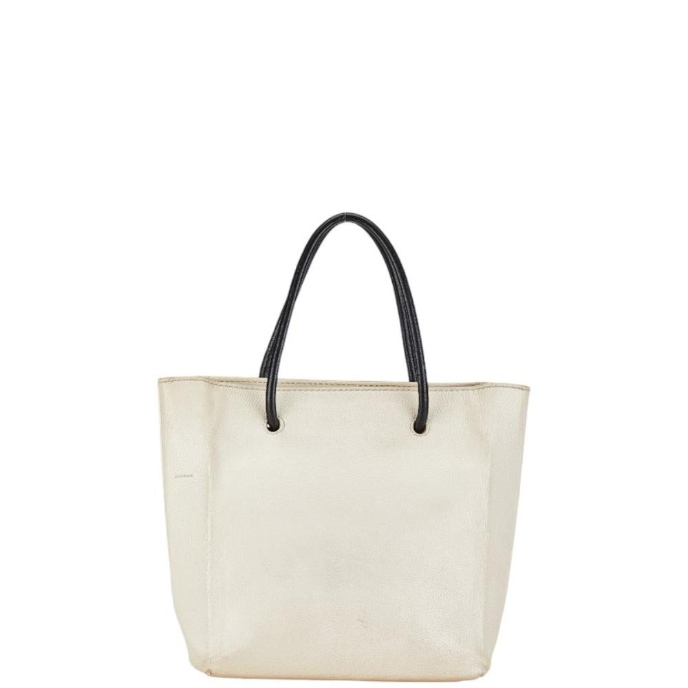 White Leather Balenciaga Tote