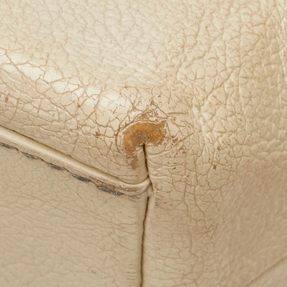 White Leather Balenciaga Tote