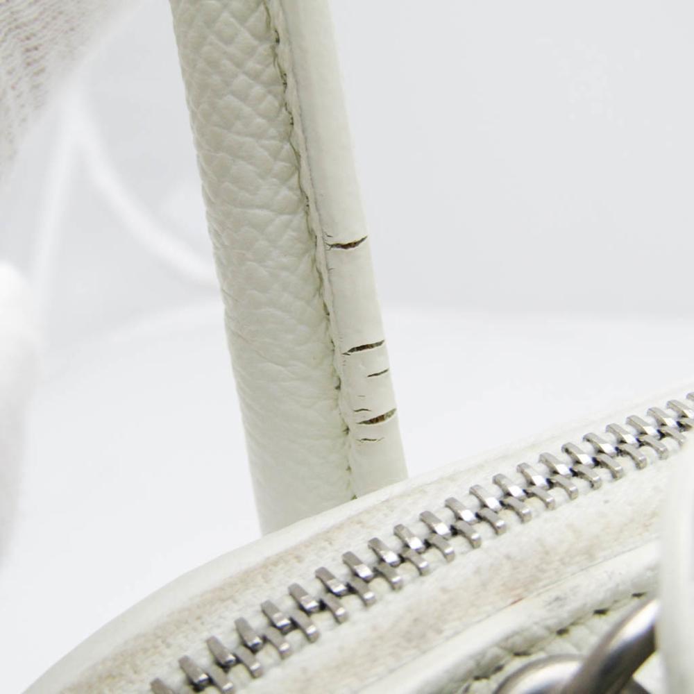 White Leather Balenciaga Ville