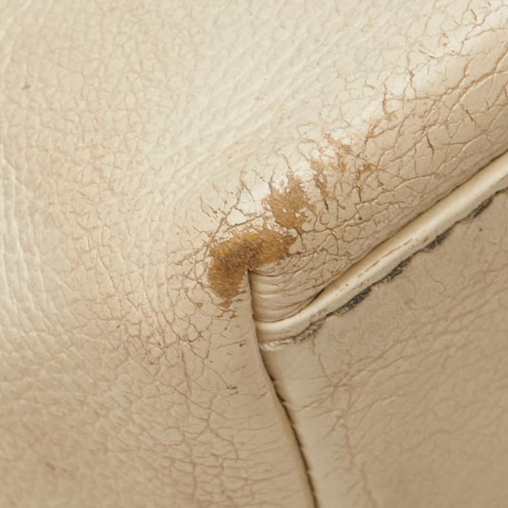 White Leather Balenciaga Tote