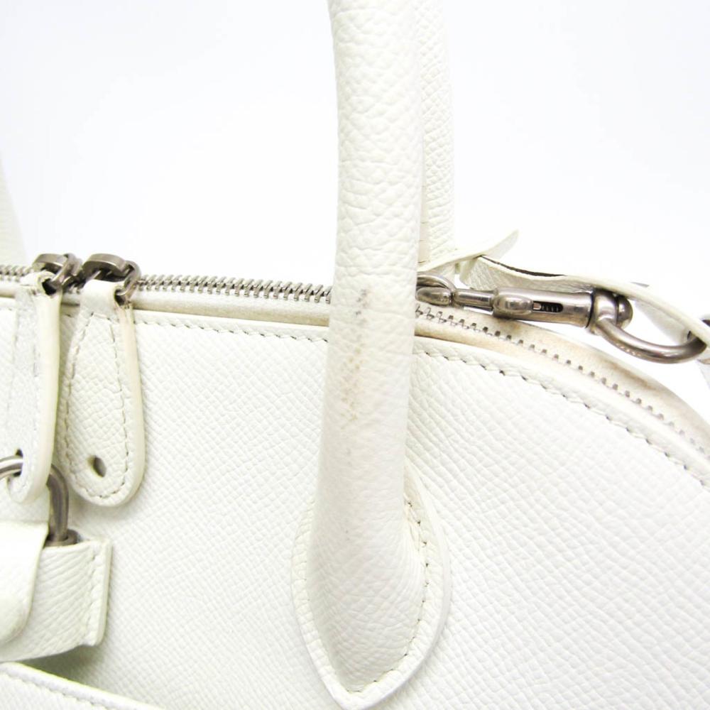 White Leather Balenciaga Ville