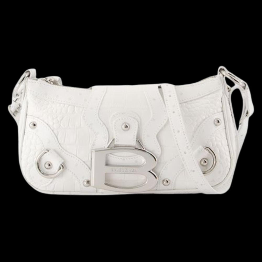 White Plastic Balenciaga Shoulder Bag