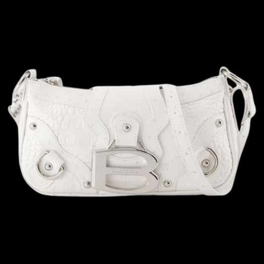 White Plastic Balenciaga Shoulder Bag