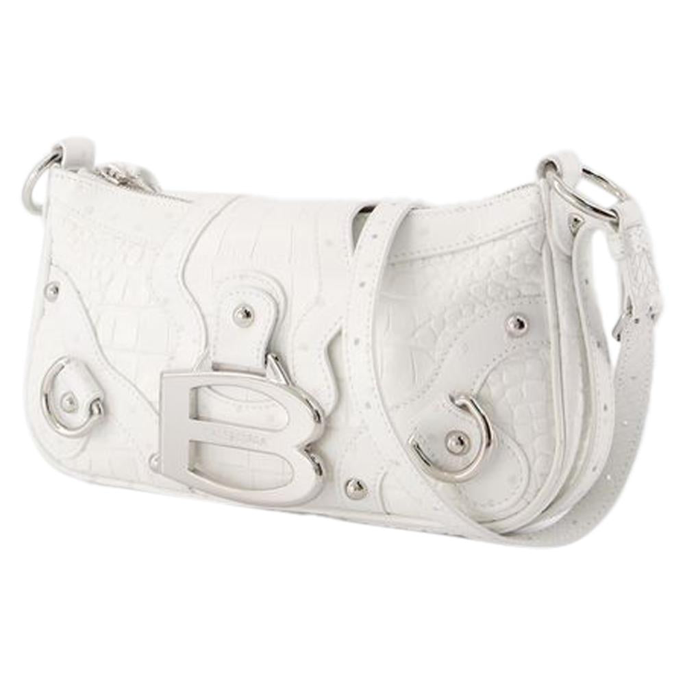 White Plastic Balenciaga Shoulder Bag