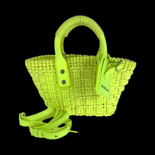 Yellow Fabric Balenciaga Handbag