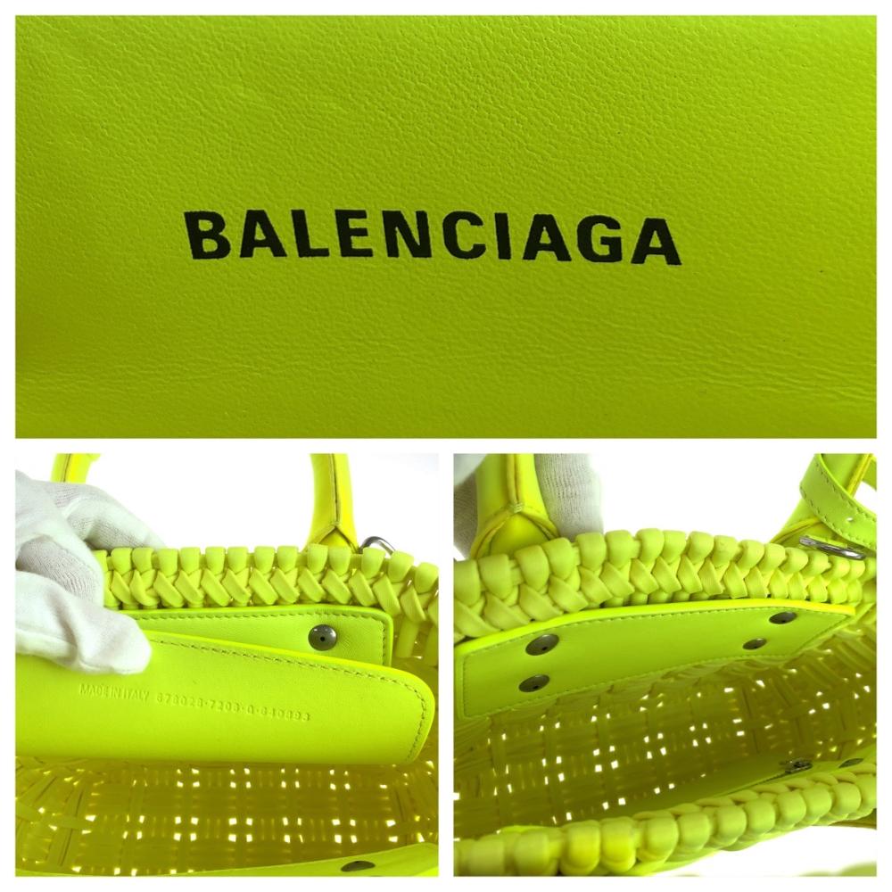 Yellow Fabric Balenciaga Handbag