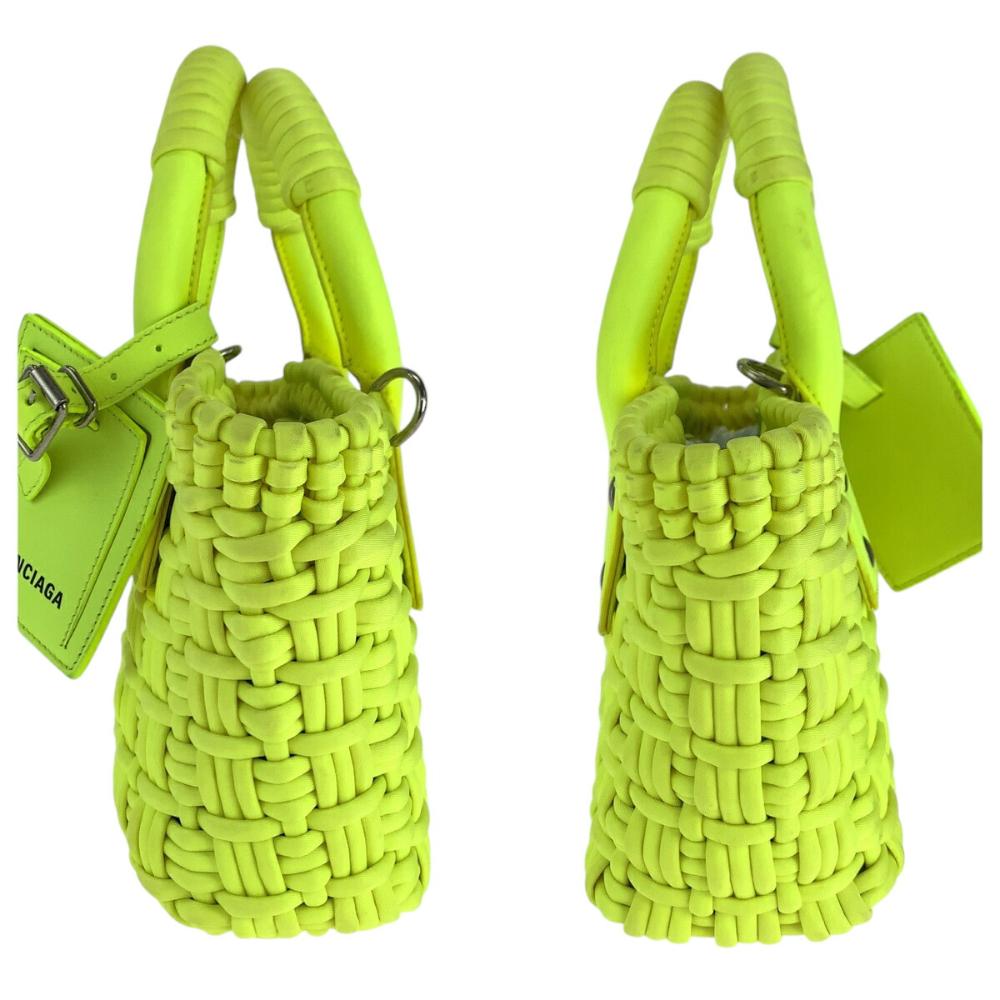 Yellow Fabric Balenciaga Handbag