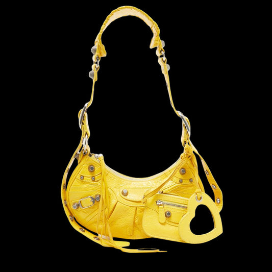 Yellow Leather Balenciaga Shoulder Bag