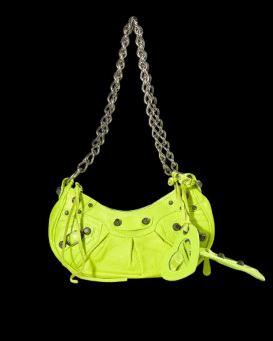 Yellow Leather Balenciaga Shoulder Bag