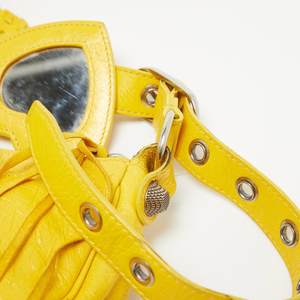 Yellow Leather Balenciaga Shoulder Bag