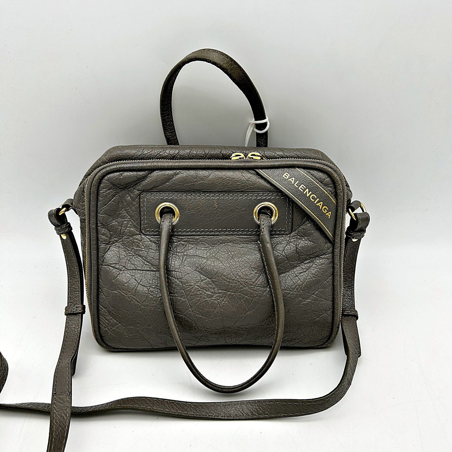 Balenciaga Agneau Blanket Square M Bag - Grey Handle Bags, Handbags LA20405