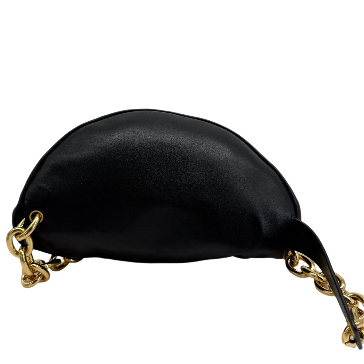 Bottega Veneta The Pouch Chain – Calfskin Leather with Gold Chain Strap