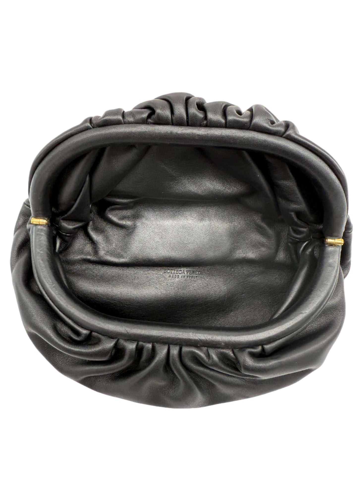 Bottega Veneta The Pouch Chain – Calfskin Leather with Gold Chain Strap