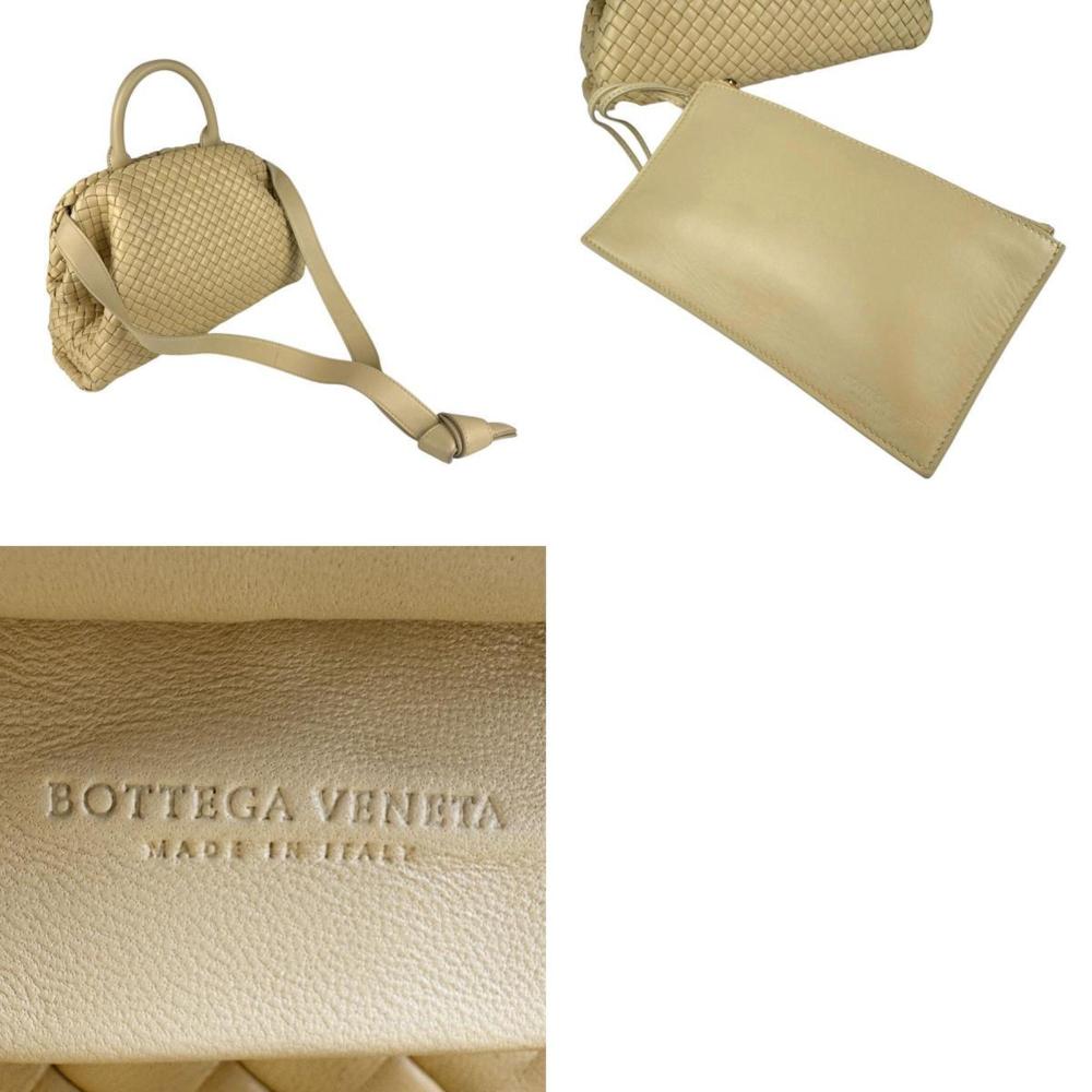 Beige Fabric Bottega Veneta Shoulder Bag