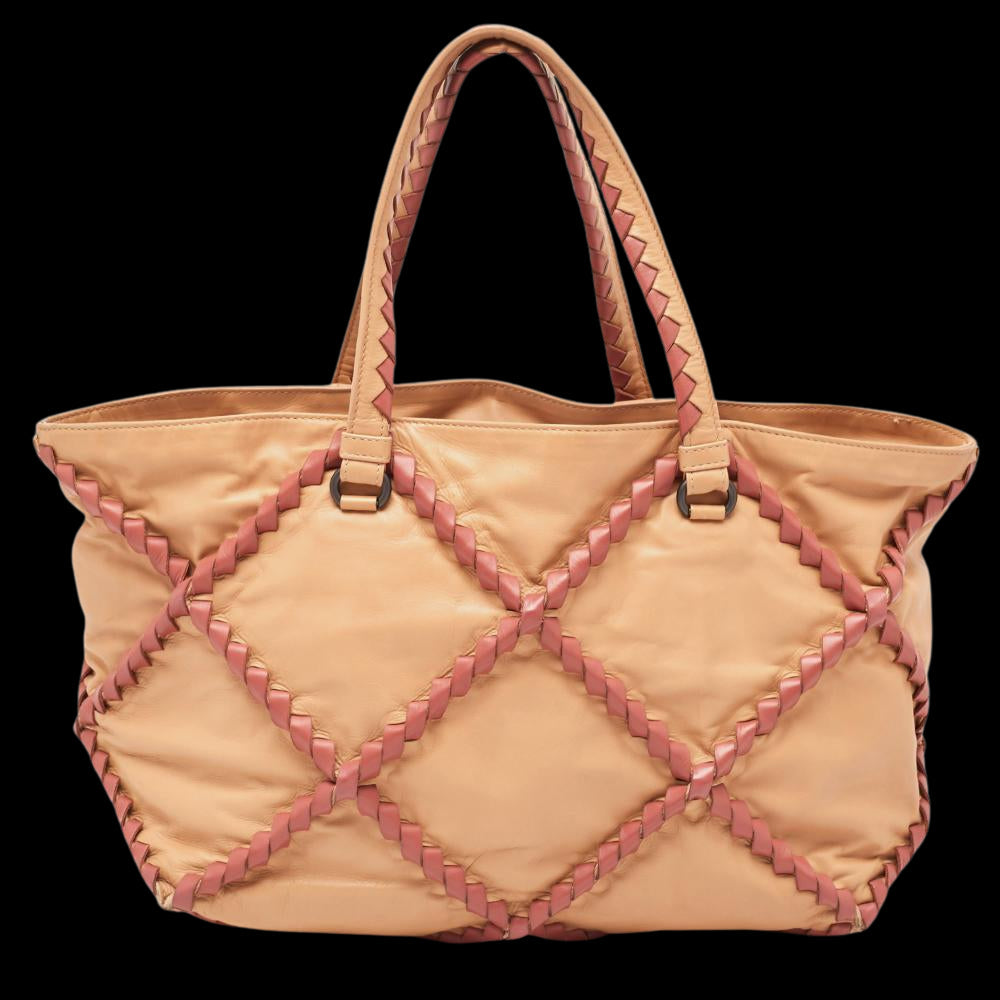 Beige Leather Bottega Veneta Tote