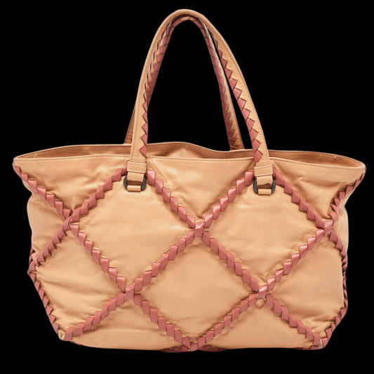 Beige Leather Bottega Veneta Tote