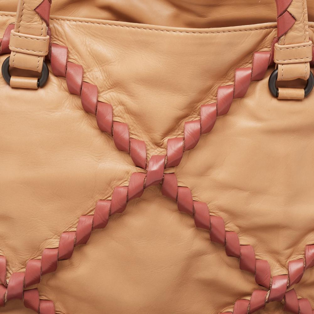 Beige Leather Bottega Veneta Tote