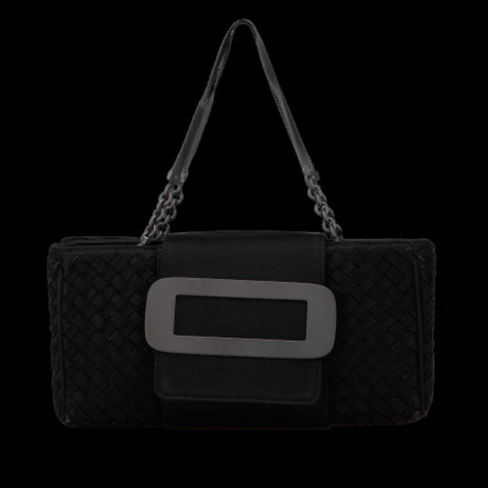 Black Canvas Bottega Veneta Handbag