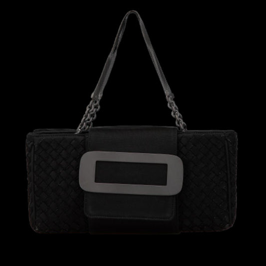 Black Canvas Bottega Veneta Handbag