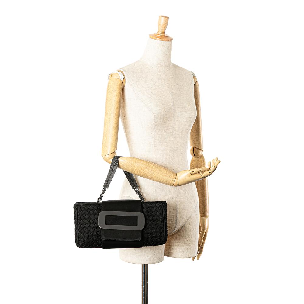 Black Canvas Bottega Veneta Handbag