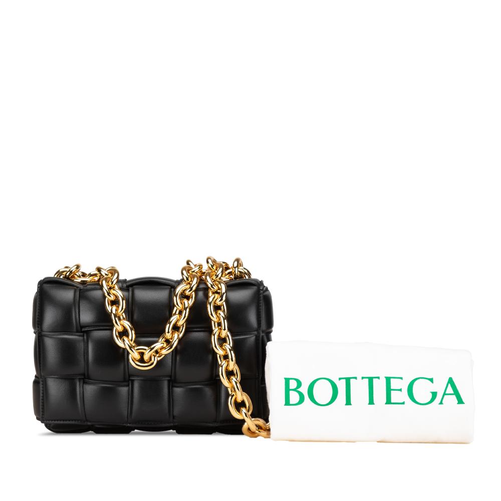 Black Leather Bottega Veneta Shoulder Bag