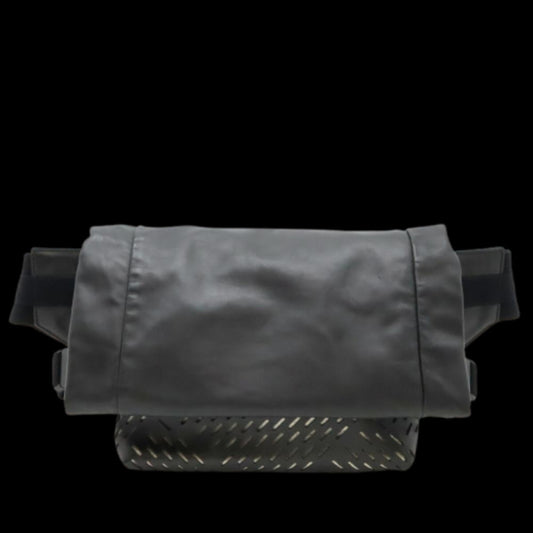 Black Leather Bottega Veneta Crossbody Bag