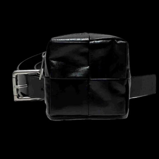 Black Leather Bottega Veneta Backpack