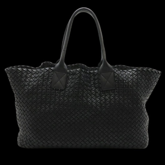 Black Leather Bottega Veneta Tote