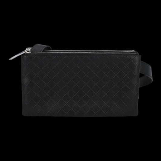 Black Leather Bottega Veneta Crossbody Bag