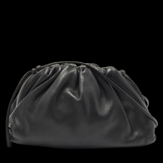 Black Leather Bottega Veneta Pouch