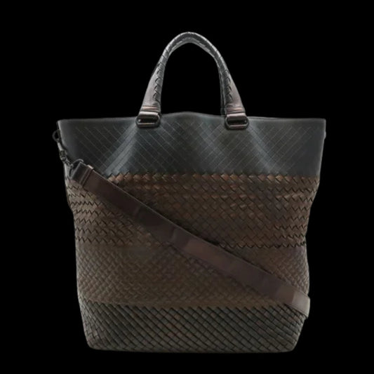Black Leather Bottega Veneta Tote