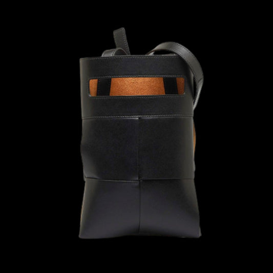 Black Leather Bottega Veneta Crossbody Bag