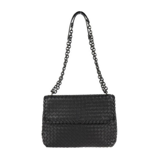 Black Leather Bottega Veneta Shoulder Bag