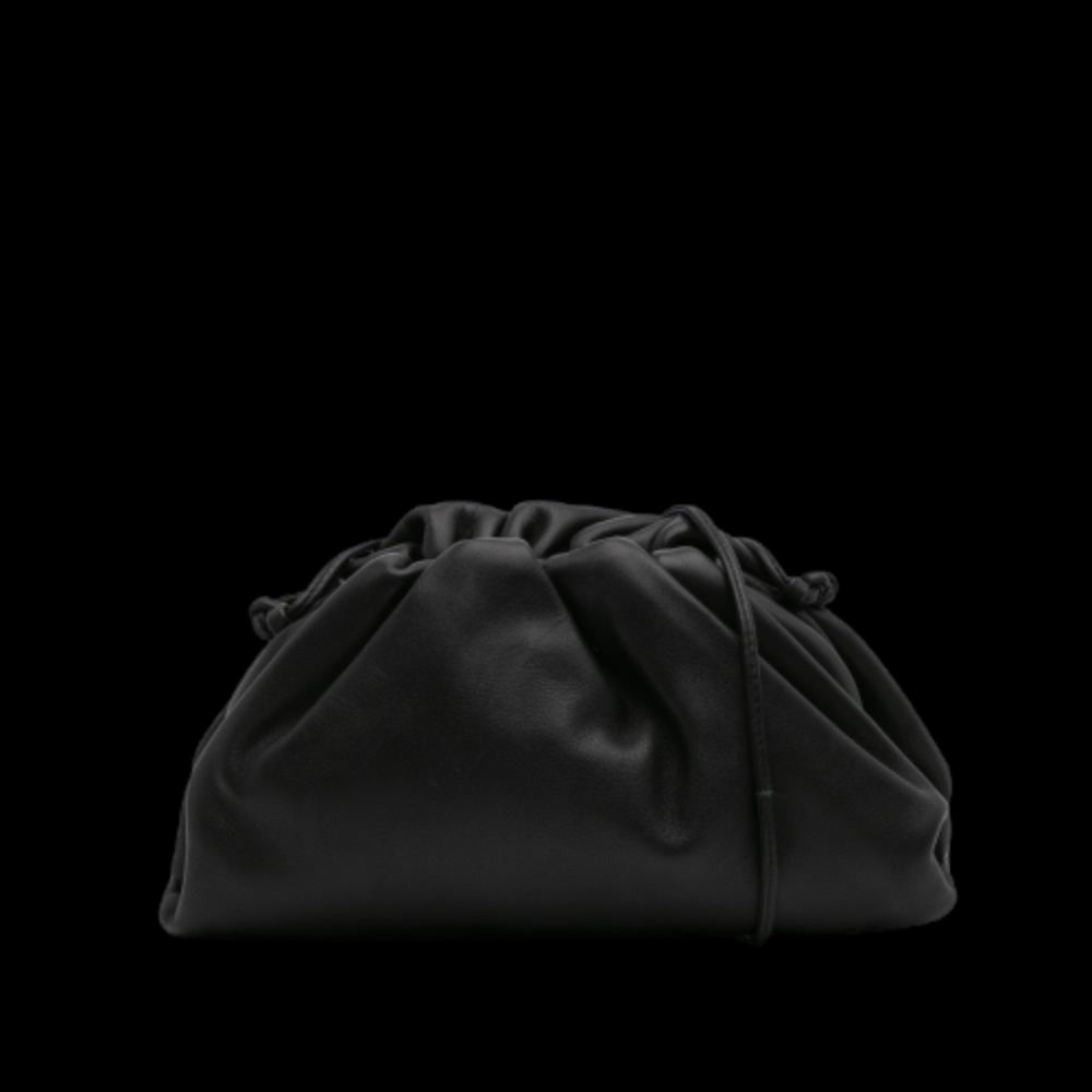 Black Leather Bottega Veneta Pouches