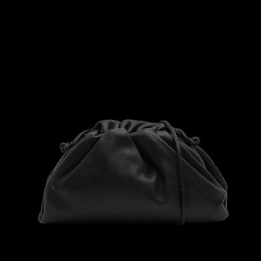 Black Leather Bottega Veneta Pouches