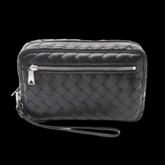 Black Leather Bottega Veneta Pouches