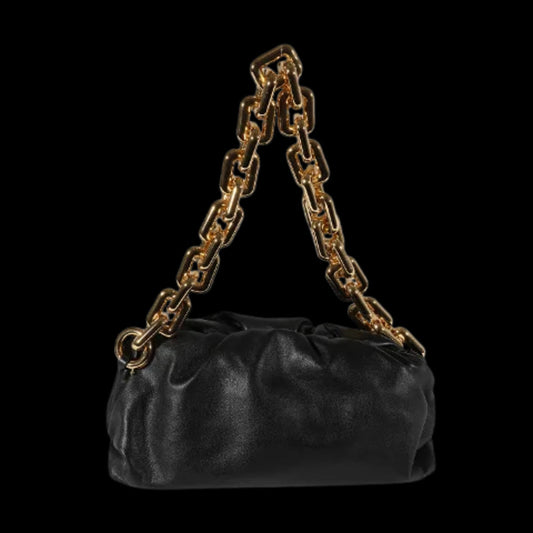 Black Leather Bottega Veneta Pouches