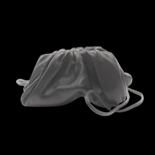 Black Leather Bottega Veneta Pouch