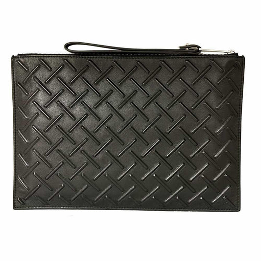 Black Leather Bottega Veneta Clutch