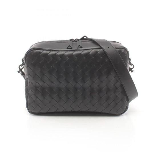 Black Leather Bottega Veneta Shoulder Bag