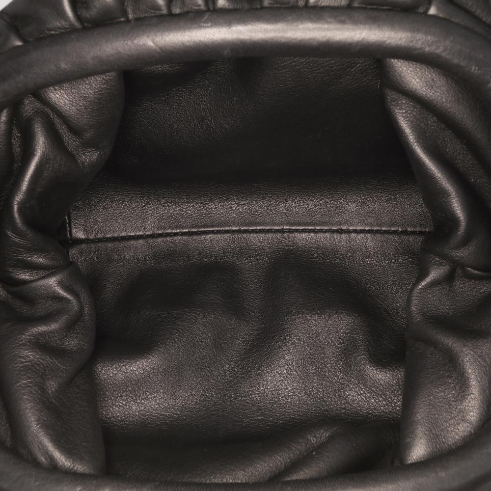 Black Leather Bottega Veneta Pouches