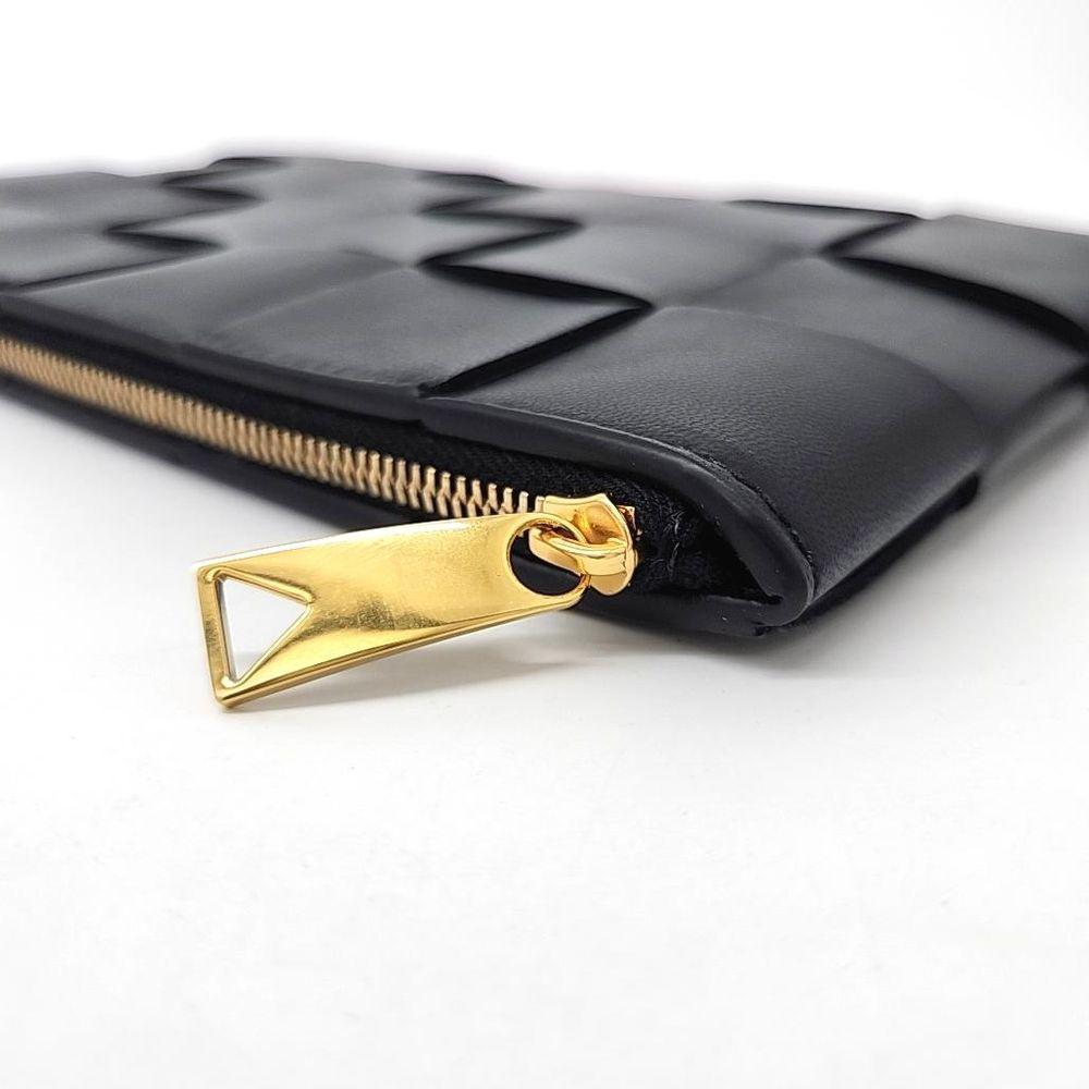 Black Leather Bottega Veneta Clutch
