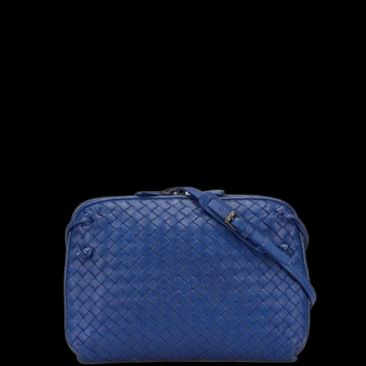 Blue Leather Bottega Veneta Crossbody Bag