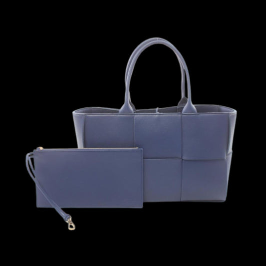 Blue Leather Bottega Veneta Tote